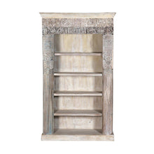 Load image into Gallery viewer, Alta Tall Carved Bookcase - Antique White