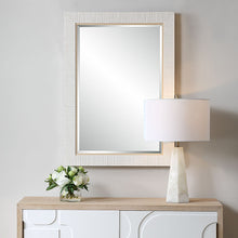 Load image into Gallery viewer, White Rattan Mirror