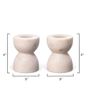 Load image into Gallery viewer, Petite Marble Candlesticks