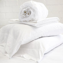 Load image into Gallery viewer, White Cotton Percale Sheet Set by Pom Pom at Home

