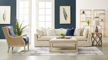 Load image into Gallery viewer, Haven - 96" Bisque French Linen Slipcover Sofa