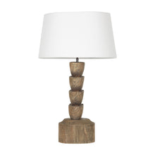 Load image into Gallery viewer, Carved Wooden Table Lamp