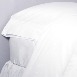 White Cotton Percale Sheet Set by Pom Pom at Home