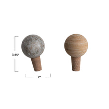 Load image into Gallery viewer, Marble and Cork Bottle Stopper