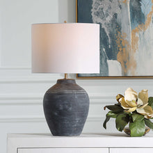 Load image into Gallery viewer, Black Ceramic Table Lamp