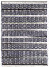 Load image into Gallery viewer, Archer Navy Woven Cotton Rug