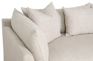Haven - 110" Bisque Slipcover Sectional (L/R Chase)