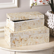 Load image into Gallery viewer, Lamina Covered Boxes - White