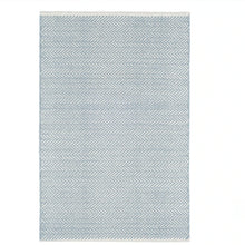 Load image into Gallery viewer, Herringbone Woven Cotton Rug - Swedish Blue
