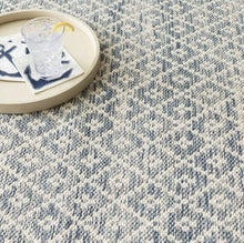 Load image into Gallery viewer, Melange Diamond Blue Woven Cotton Rug