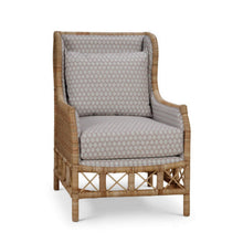 Load image into Gallery viewer, Hampton Rattan Wing Chair in Natural Rattan
