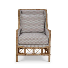 Load image into Gallery viewer, Hampton Rattan Wing Chair in Natural Rattan
