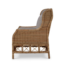Load image into Gallery viewer, Hampton Rattan Wing Chair in Natural Rattan
