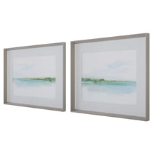 Load image into Gallery viewer, Green Ribbon Coast Framed Prints S/2
