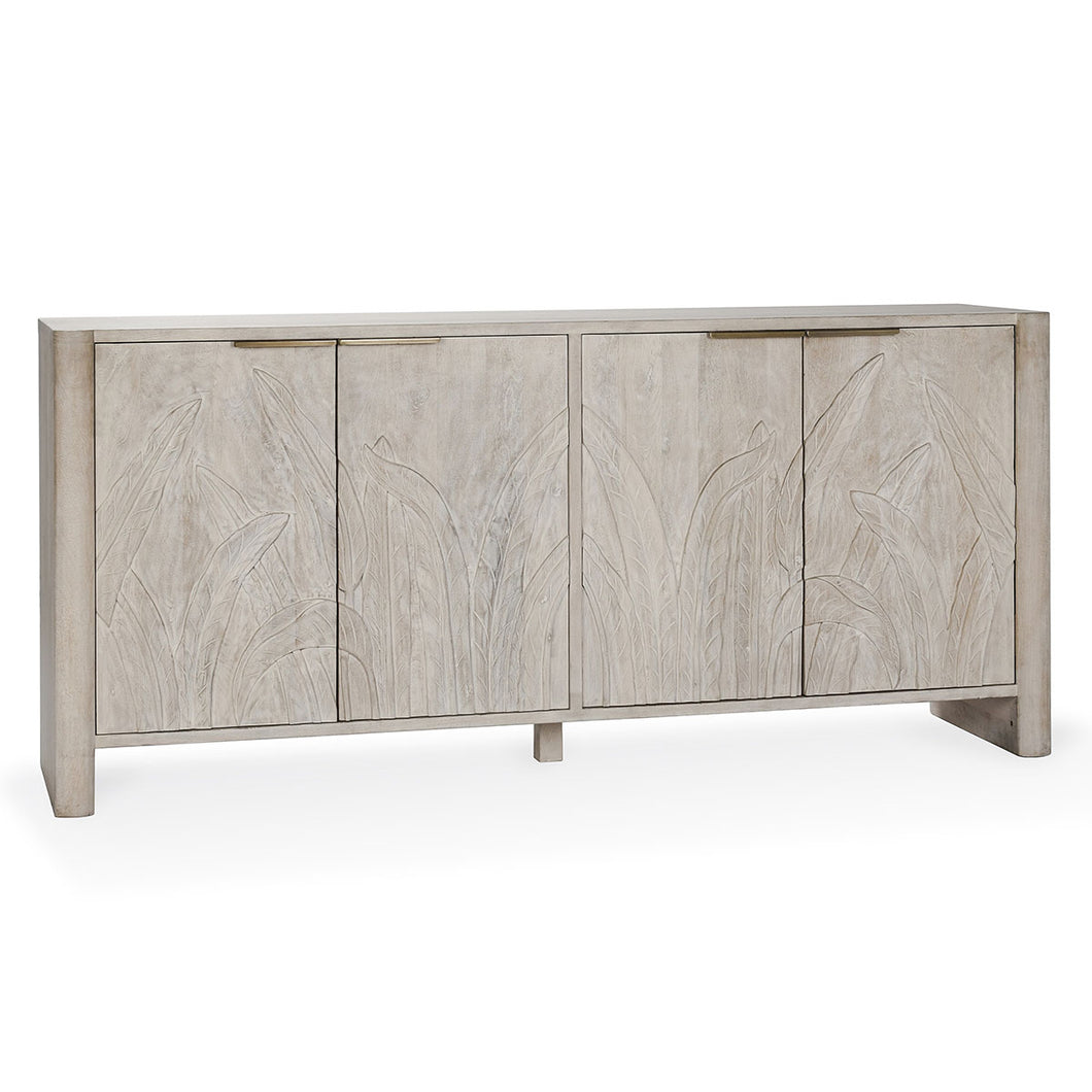 Ledro Wood 4Dr Cabinet - White Wash