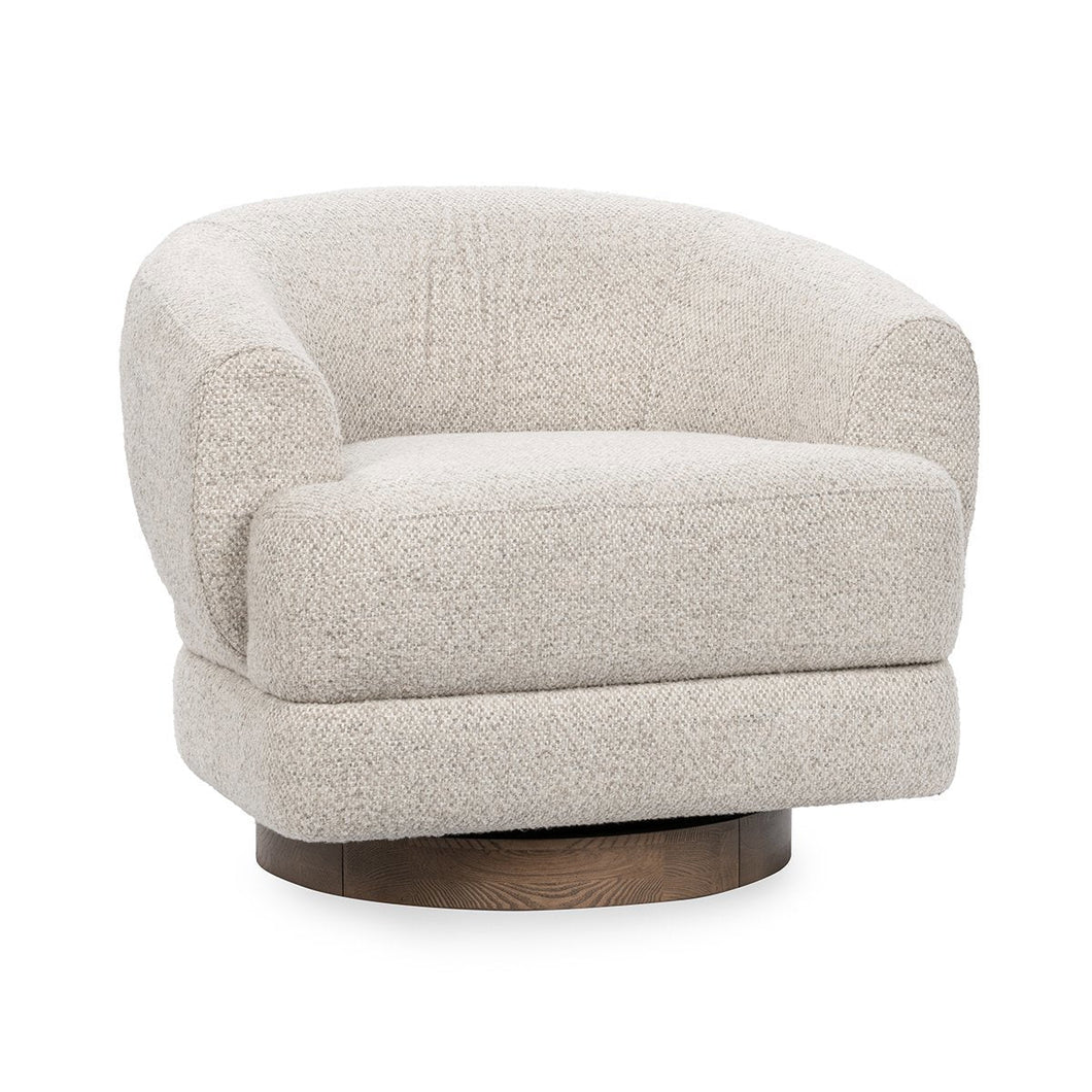 Chassia Upholstered Swivel Chair - Dusty Beige