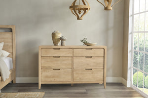 Laguna Solid Wood 6 Drawer Dresser