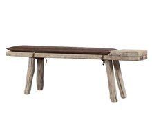 Load image into Gallery viewer, One Of a Kind Leather Bench 68"
