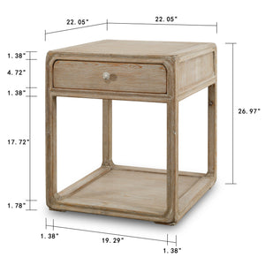 Peking Ming Nightstand- White Wash