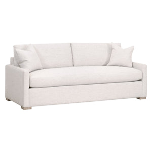 Clara - 86" Stone Basketweave Queen Sleeper Sofa