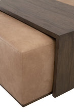 Load image into Gallery viewer, Dovetail Upholstered 54&quot; Coffee Table - 2 Finishes
