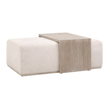 Load image into Gallery viewer, Dovetail Upholstered 54&quot; Coffee Table - 2 Finishes
