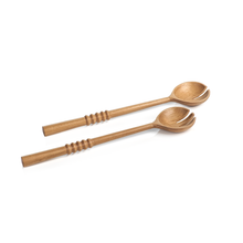 Load image into Gallery viewer, Kenya All Wood Salad Servers
