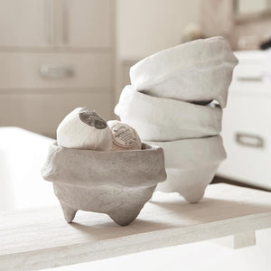 Paper Mache Bowl - Grey