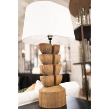 Load image into Gallery viewer, Carved Wooden Table Lamp
