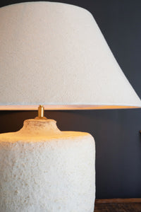 Cylinder Paper Mache Table Lamp