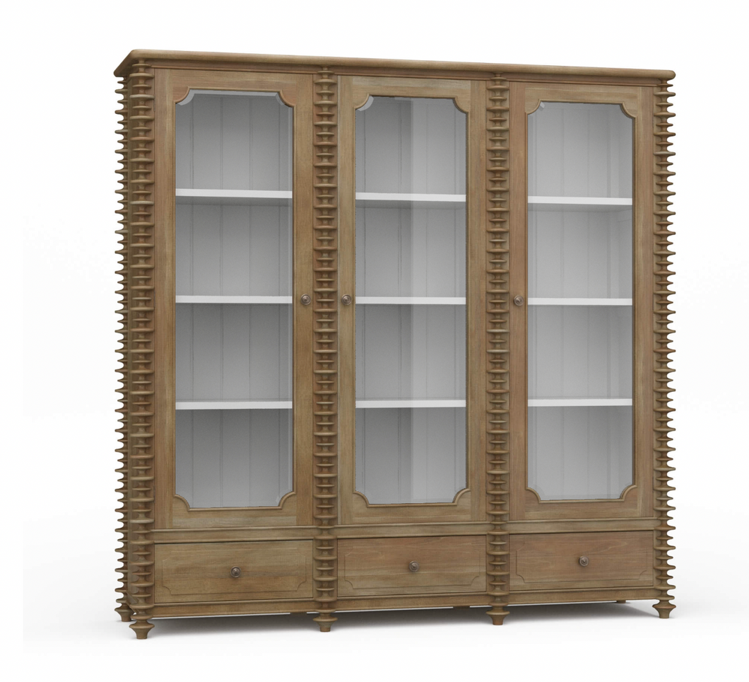 Milano Bookcase W/3 Glass Doors - 2 Shades