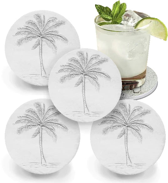 White Palm Tree Coaster