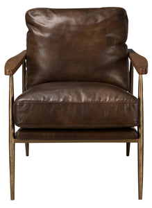 Christopher Club Accent Chair - Antique Brown