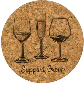 Support Group Cork Coaster