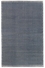 Load image into Gallery viewer, Herringbone Woven Cotton Rug - Indigo

