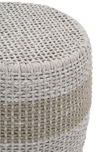Load image into Gallery viewer, Loom Outdoor Accent Table - Taupe &amp; White Flat Rope
