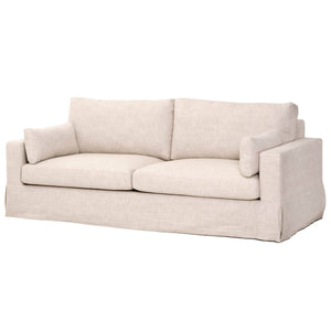 Maxwell - 89" Bisque French Linen Sofa