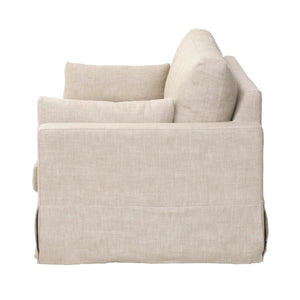 Maxwell - 89" Bisque French Linen Sofa