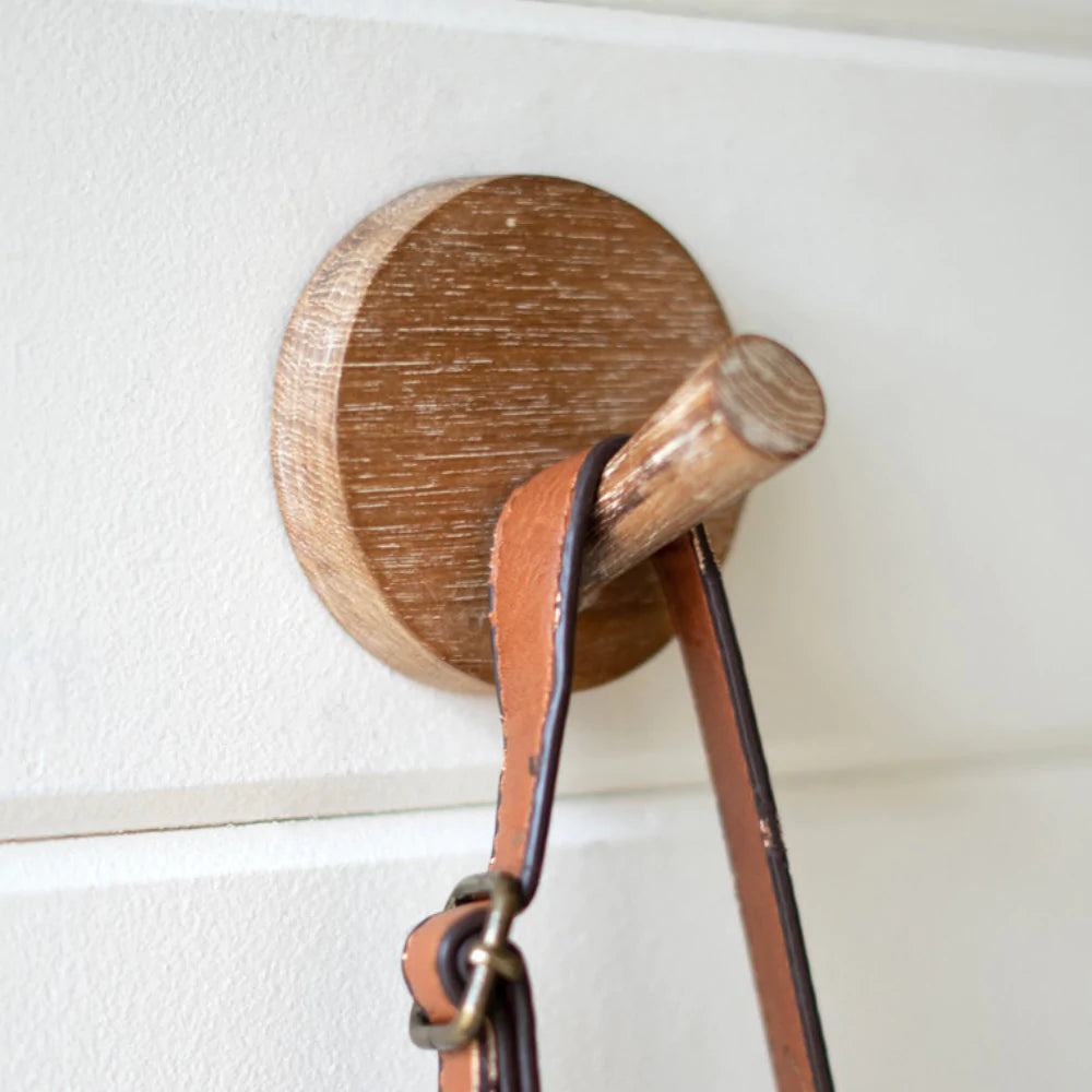 Reclaimed Wood Coat Hooks Round Cottage Furnishings