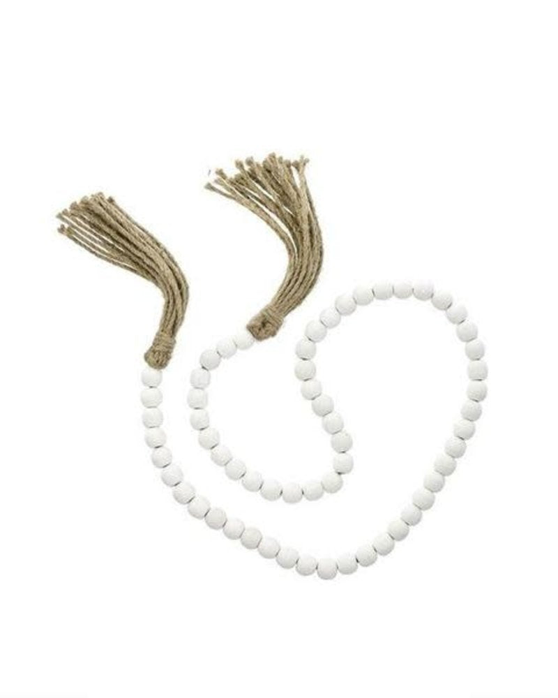 Tassel Prayer Beads - White