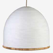 Load image into Gallery viewer, Kira Rattan 35&quot; Dome Chandelier - White/Natural
