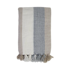 Load image into Gallery viewer, Monterey Oversized Throw- Ocean/Natural by Pom Pom at Home
