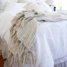Load image into Gallery viewer, Newport Throw-Natural/Midnight by Pom Pom at Home
