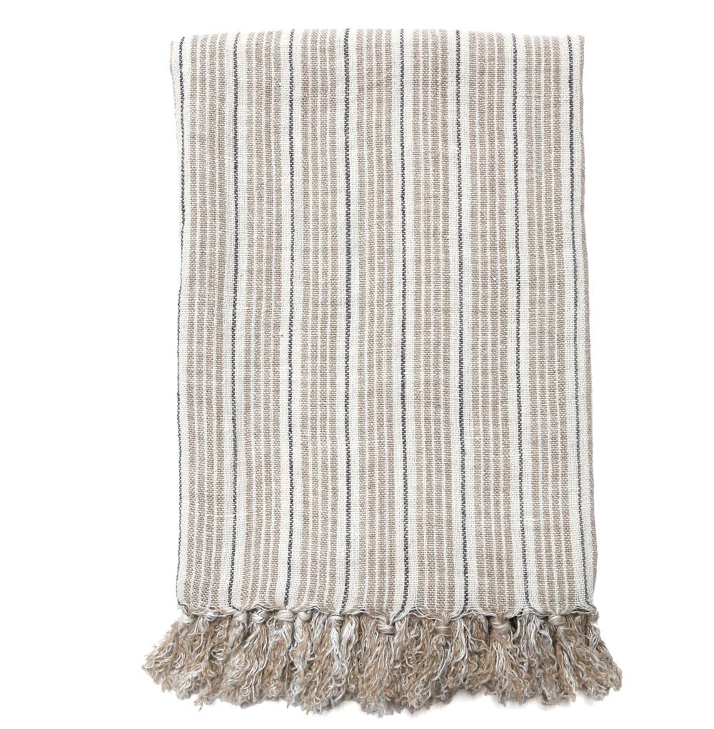 Newport Throw-Natural/Midnight by Pom Pom at Home