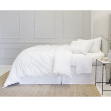 Load image into Gallery viewer, Parker White Cotton Sateen Duvet Set by Pom Pom at Home
