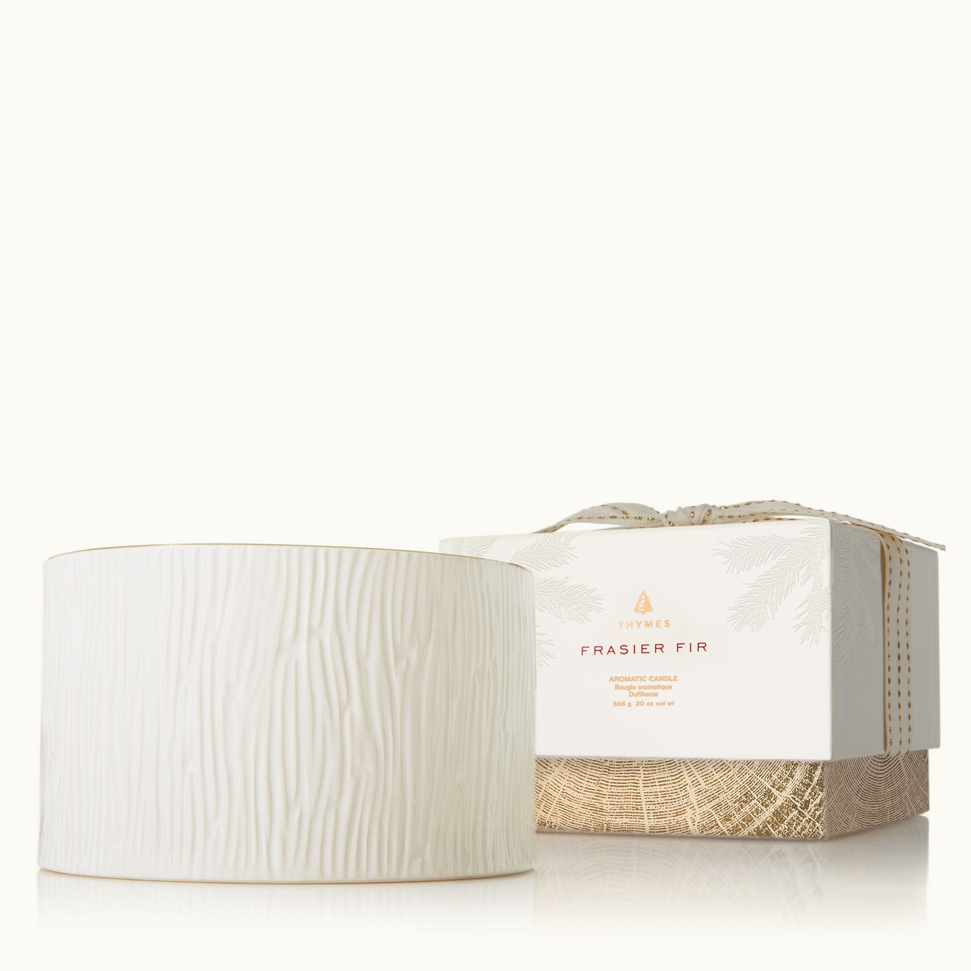 Thymes Frasier Fir Gilded Gold Poured Candle, 6.5 oz